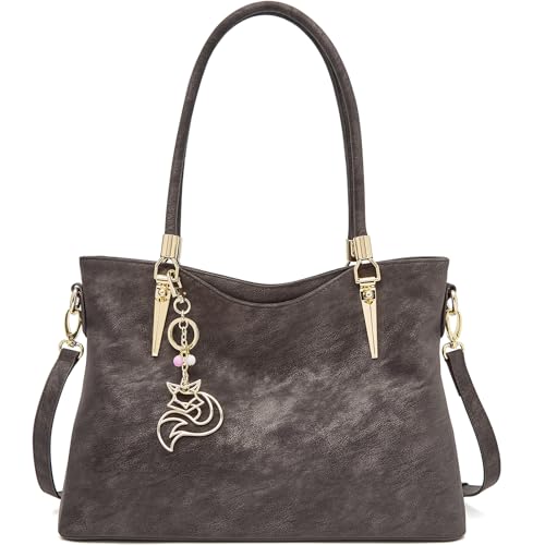 Image of FOXLOVER Soft Genuine Leather Medium Purses for Women Tote Bag Handbags with Top-handles Shoulder Satchel Purse