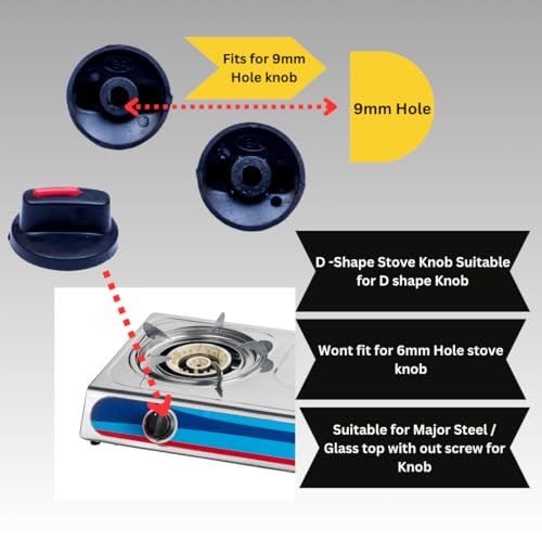 Jupiter Enterprises - Gas Stove On/Off Knobs Push Button Fits for All Type of Butterfly/Prestige Gas stoves(Blacktop/Stainless Gas stoves)-4 Units - Image 3