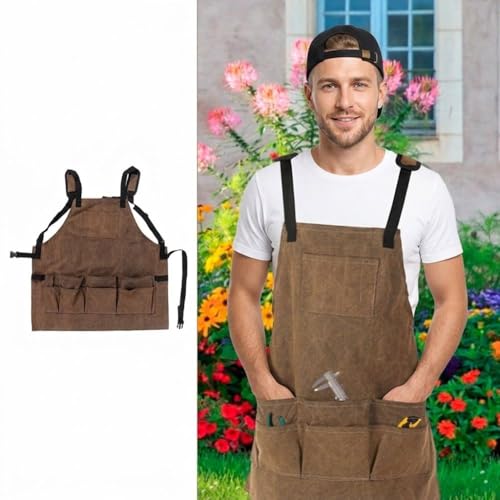 Delantal multipropósito de lona para carpintería miniatura 5