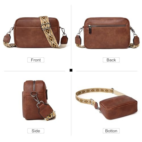Crossbody Bags for Women,Trendy Vegan Leather Crossbody Purse Shoulder Handbags with RFID Card Slots & Tassel3