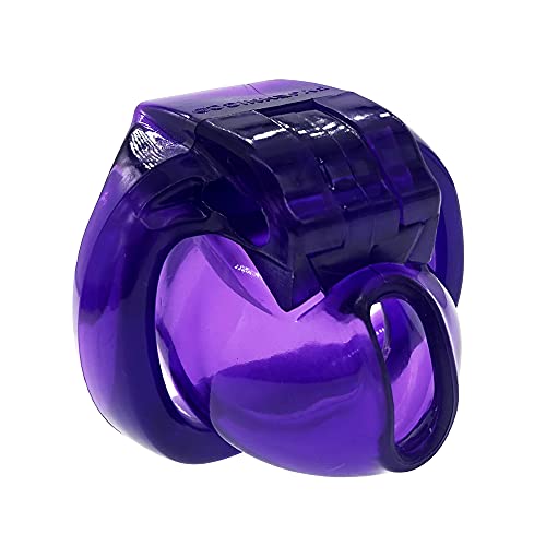 Image of HT-V4 Chastity Cage for Men | 5 Adjustable Wide Rings & 6 Colors | Beginner-Friendly | Adult Sex Toy with Sizing Guide (Purple, Nub)