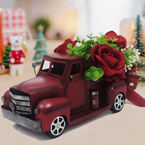 Camiones navideños de resina: decoración de granja para mesa 3