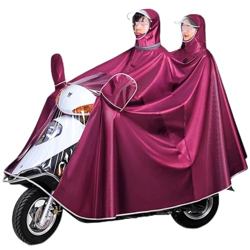 Cycling rain cape, Ct[htԈ֎qCJo[A]ԃ_uƃVOpTCNOCR[g(Red,L)