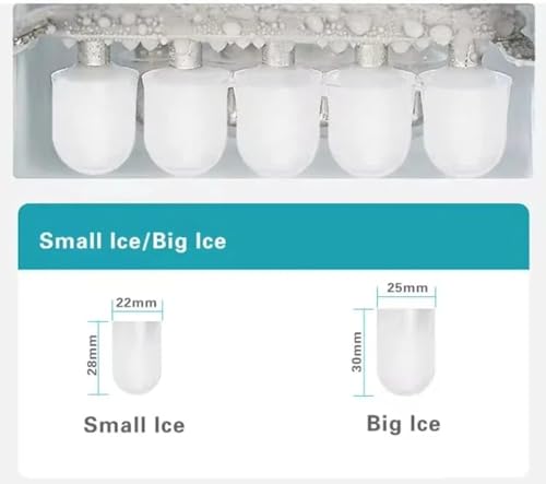 Máquina portátil para hacer hielo 26 lbs/día con limpieza automática miniatura 7