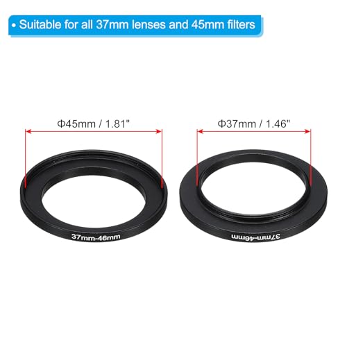 PATIKIL 37mm-46mm Metal Step Up Ring with Cleaning Cloth - Image 2
