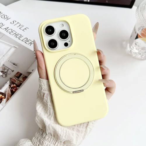 Coque iPhone 14 jaune lait à support pour vos séries