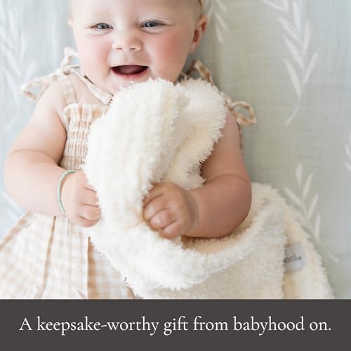 Image of Saranoni Bamboni Baby Blanket | Luxury Plush Super Soft Blanket | Breathable Comfort Infant Baby Blankets for Boys & Girls | Ivory, Mini - 15 inch x 20 inch