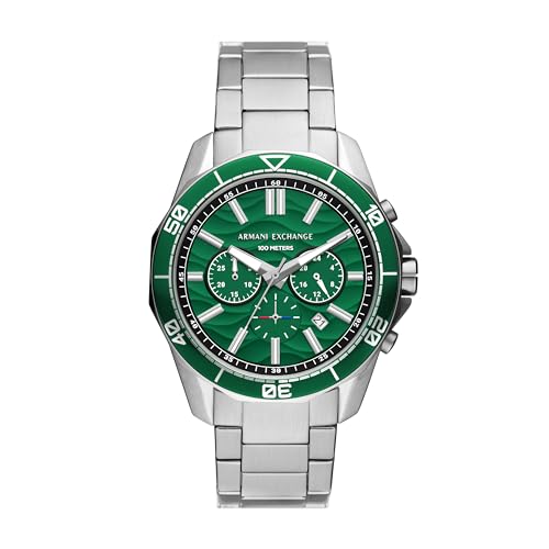 Image of Armani Exchange A|X Dive-Inspired Stainless Steel Watch for Men