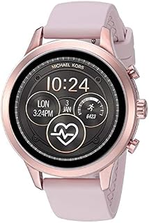 Michael Kors Women's Access Runway Stainless Steel Silicone Smart Watch, Color: Rose gold-tone