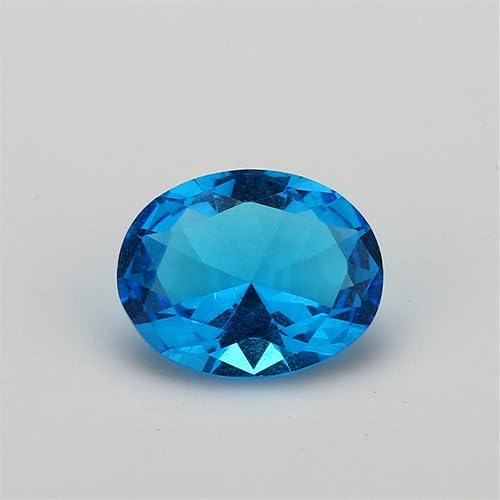 Miniatura 3 de 100 piezas de piedra sintética de cristal suelta, tamaño 0.118 x 0.197in, 0.512in x 0.709in, forma ovalada, para hacer joyas