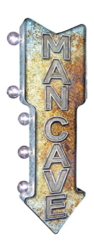 Man Cave Marquee Sign with LED Bulbs
