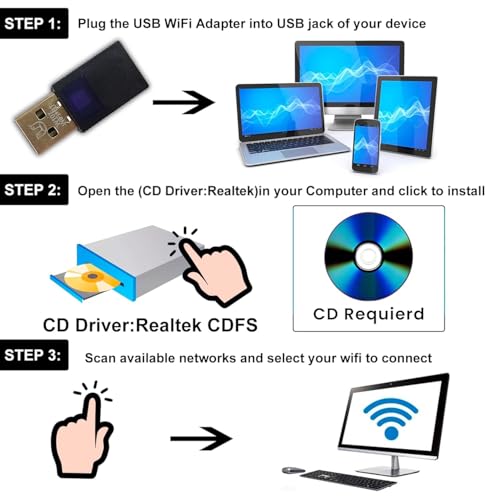 Image of 300 Mbps USB WiFi + Bluetooth Receiver Adapter, Wireless Network Receiver Dongle for Desktop PC Laptop (300 MBPS Black)