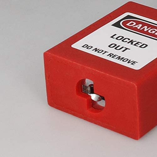 Image of 6mm Lockout Tagout Locks Safety Padlock Loto Locks Keyed Differently PA Lock Out Tag Out Steel Shackle Small Luggage Padlocks Red 2PCS