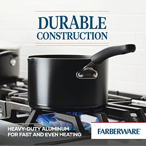 Farberware Cookstart DiamondMax Nonstick Straining Saucepan, 3-Quart, Black - image 4