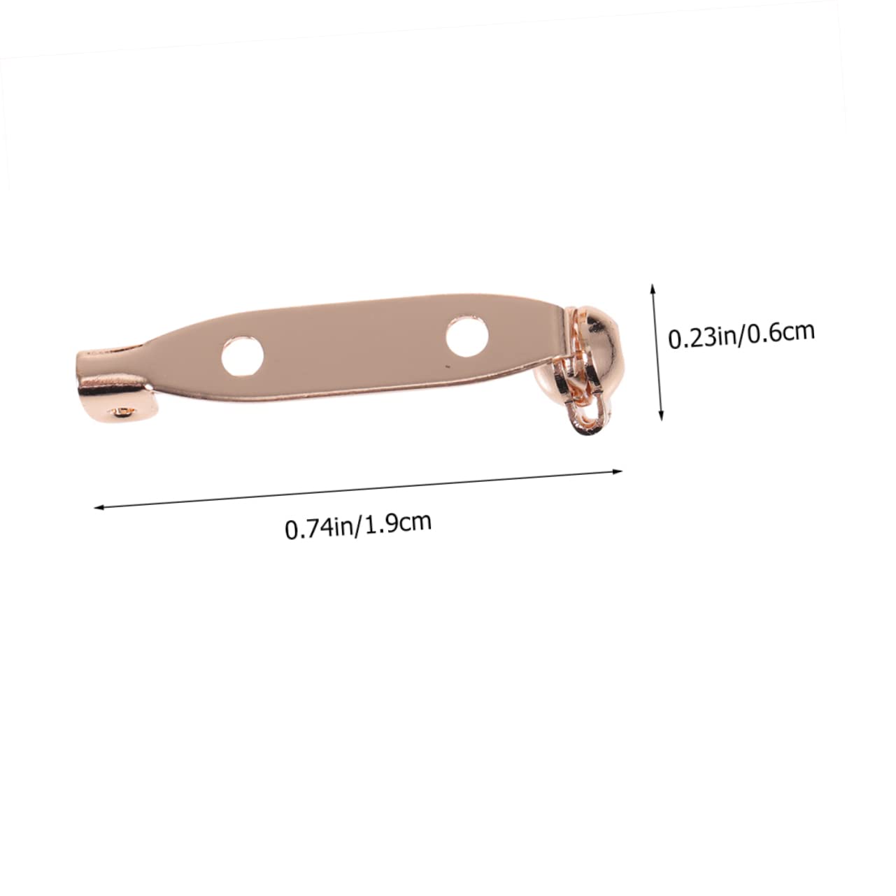 Healeved 10Pcs Back Clasp Brooch Pins Secure Bar Pins for DIY Crafts Flat Design for Easy Attachment to Clothing for Brooch Making and Accessories