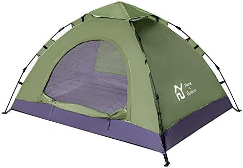 S.Y. Home & Outdoor Lightweight Camping Pop Up Tent for 2 Person Camping Hydraulic Tent Hiking Waterproof Backpack Tent - ArmyGreen