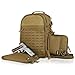 Savior Equipment Mobile Arsenal SEMA 19L Compact Military Heavy-Duty Tactical Range Bag Backpack w/ 3 Separate Pistol Case - Laser-Cut Style MOLLE & Lockable Zippers, Raincover Included