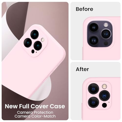 FireNova Designed for iPhone 14 Pro Max Case, Silicone Upgraded [Camera Protection] Case, Soft Anti-Scratch Microfiber Lining Inside, 6.7 inch, Chalk Pink by FireNova - Image 3