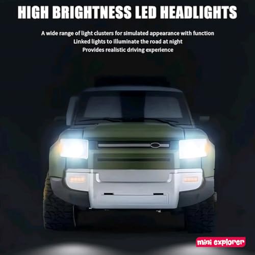Image of MiniExplorer SUV Defender Remote Control RC Car with Real Smoke | High Speed Racing Toy with LED Lights | Rechargeable Battery | Fully Functional RC Vehicle for Kids Boys & Girls