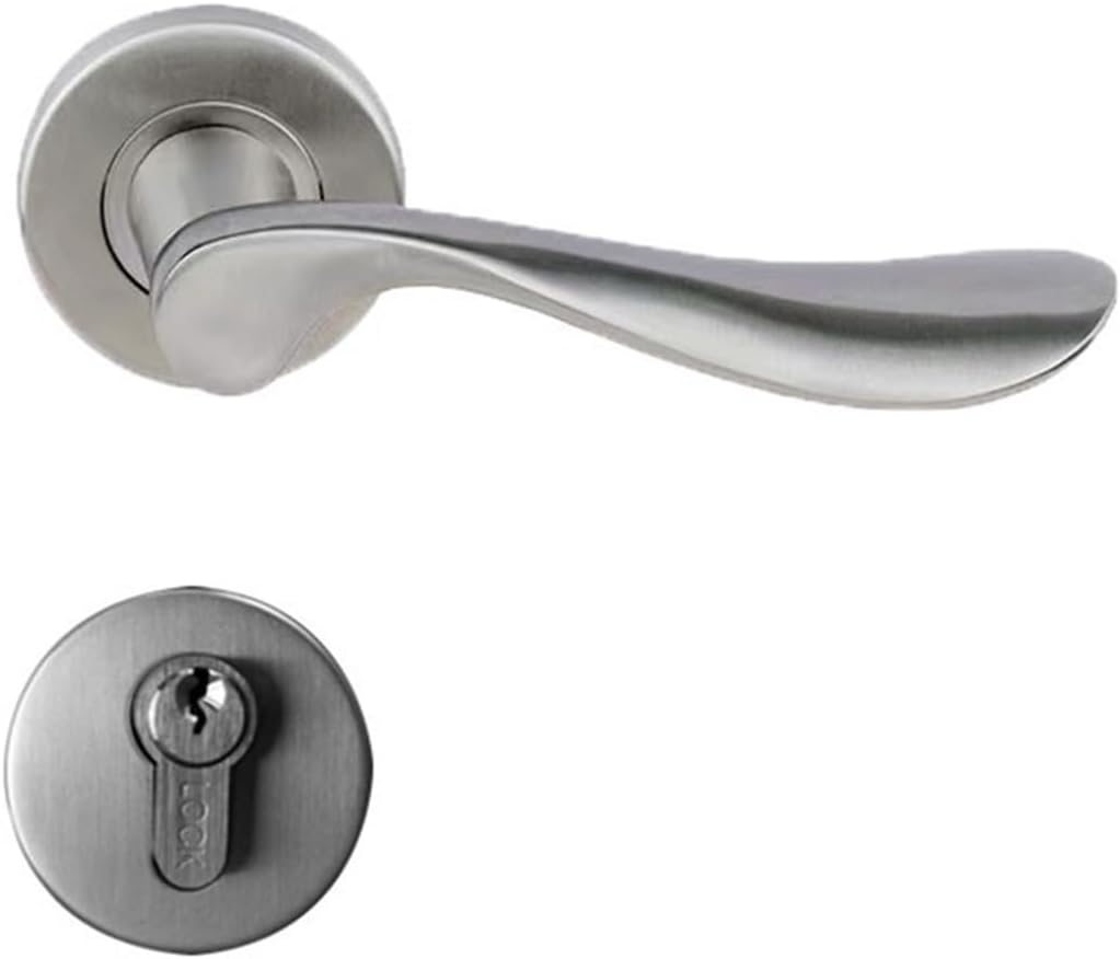 304 Stainless Steel Stamped Door Handle Lock Hotel Bathroom Door Lock fire Door Split Lock Lock Accessories