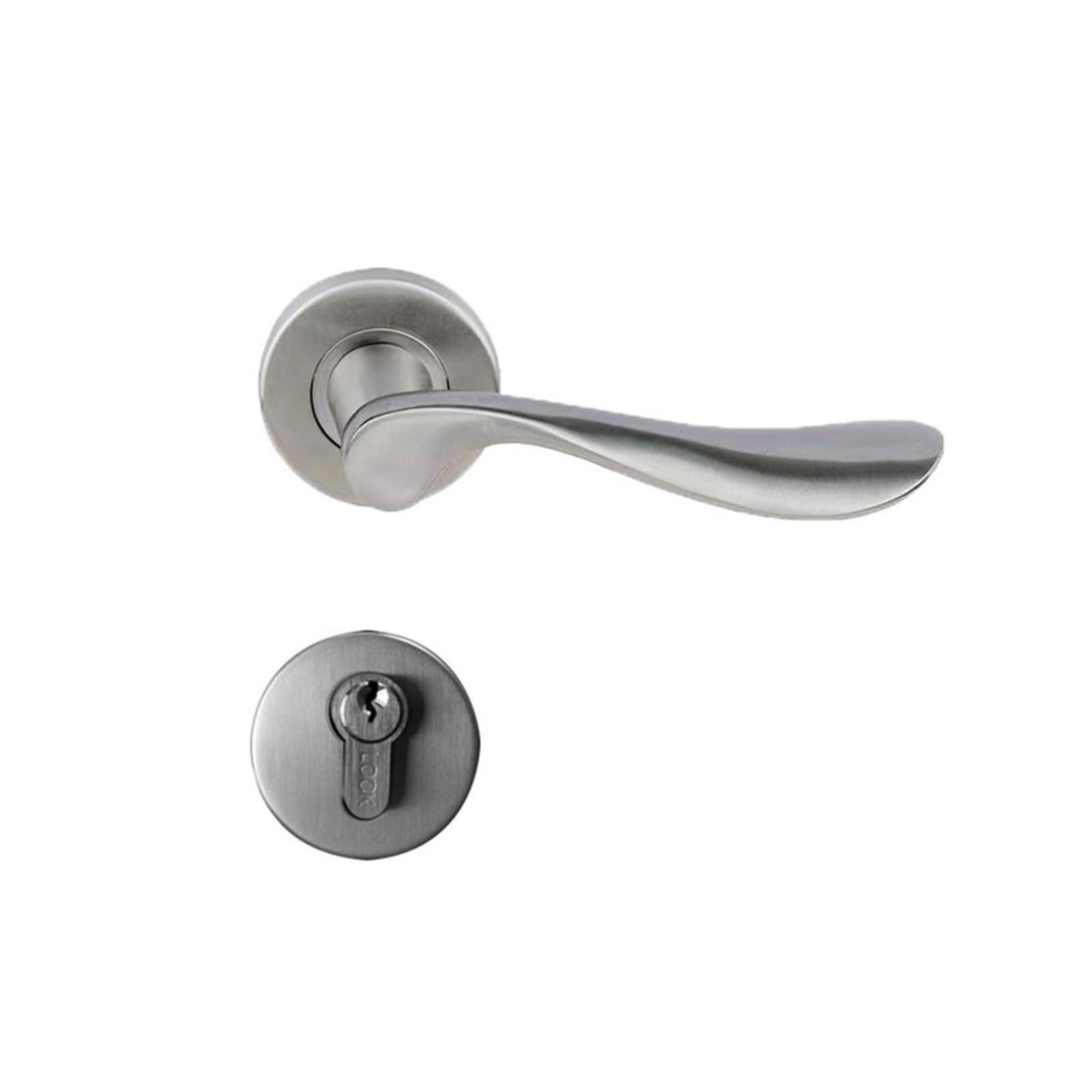 Aepqbgqj One Color 304 Stainless Steel Lever Handle Lock Stamped Bathroom Indoor Bedroom