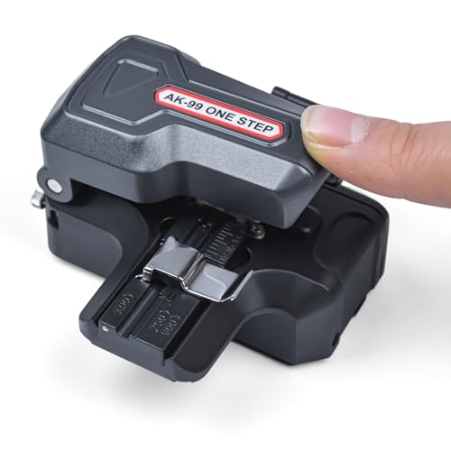 VAE·YI 2024 New Mini One-step Fiber Optic Cleaver,Ribbon Fiber Cleaver,Angle?1°,High Precision,with 24 Points Blade and 3 in 1 Holder,6 Motors Fiber Splicer Partner (Mini One-step AK-99)