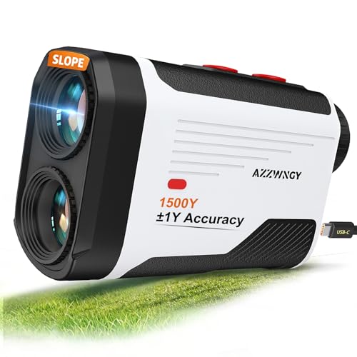 Golf Rangefinder with Slope - 1500 Yards Laser Range Finder for Golf & Hunting, 7X Magnification,...