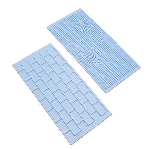 Premium silicona corteza y ladrillo Fondant Gofrado Sugarcraft Embossers Cake Decoration verde diseño profesional