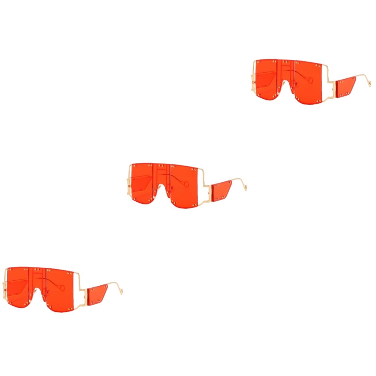 GALPADA Gafas De Sol De Fiesta Gafas Sin Montura Antigua Gafas De Moda Gafas De Fiesta Gafas De Sol Retro Gafas De Sol Steampunk Gafas De Sol De Gran Tamaño Tonos Gafas De Moda Moda