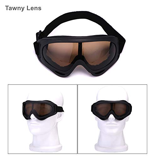 Image of LJDJ Motorcycle Goggles - Glasses Set of 2 - Dirt Bike ATV Motocross Anti-UV Adjustable Riding Offroad Protective Combat Tactical Military Goggles for Men Women Kids Youth Adult