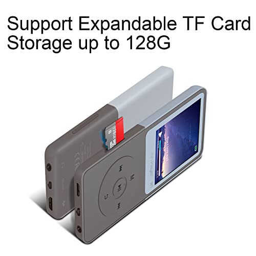 Mp3 Player,Voice Recorder,Mp4 Player With Bluetooth 16Gb Portable Digital Hifi Lossless Music Long Battery Time 1.8" Screen Support Up To 128Gb White #TOP6