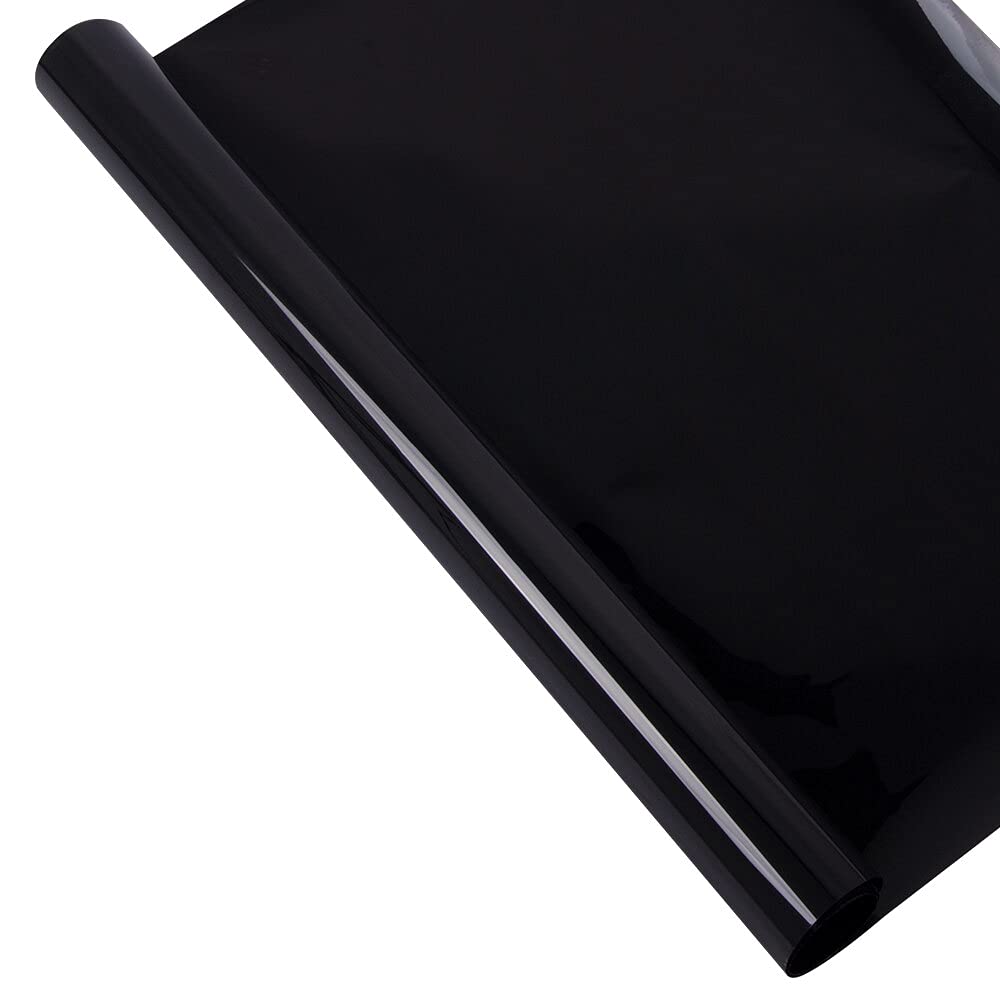 Laminas Para Tintar Lunas Coche Película de ventana negra oscura Uva Prueba Nano cerámica Solar Tinte Side Window Película Pegatina de la ventana Foils Ancho: 50 cm/20 " LáMina Tintado De Lunas ( Size