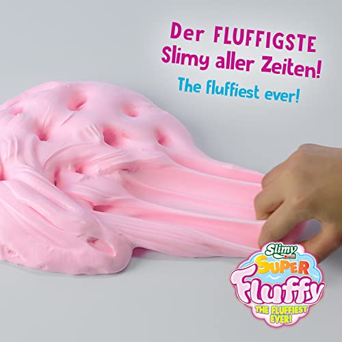 SLIMY Super Fluffy 100g Grün Spielmasse im Becher - der flaumigste Original Slimy Slime, lustig duftende Schleim Knete für Kinder