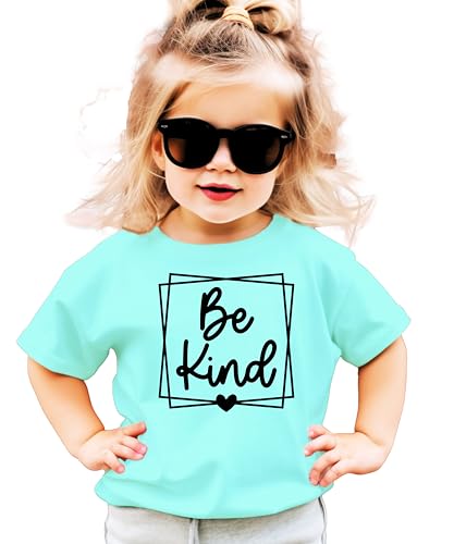 Be Kind Geometric Box Shirt for Baby & Toddler Youth Girl - Main Image