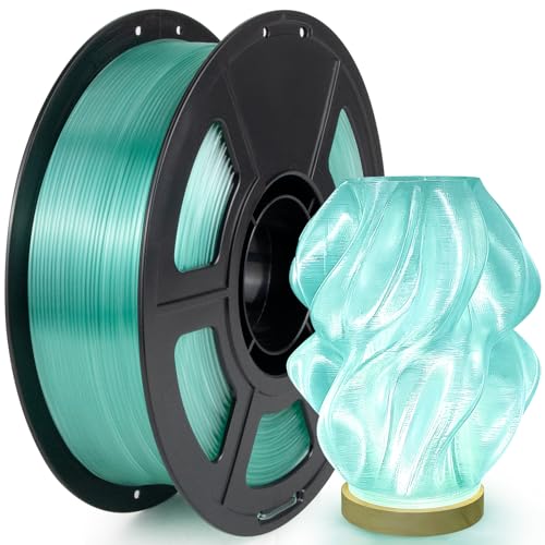 Image of IEMAI Clear PETG Filament 1.75mm Cyan 1kg, Glossy Transparent Finish 3D Printer Filament Up to 600mm /s High-Speed Printing for Lampshades, Home Decor & DIY Models