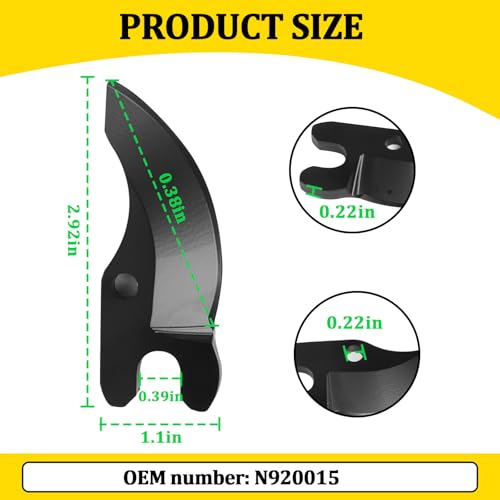Image of 2Pcs N920015 Pruning Shear Blades Compatible with DEWALT 20V MAX Cordless