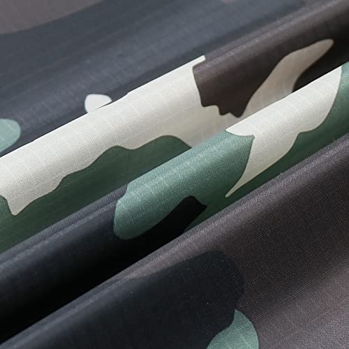 9KM DWLIFE Impermeable 40D Ripstop Camuflaje nylon tela de camuflaje (100 cm x 150 cm) con recubrimiento de poliuretano resistente a la rotura para al aire libre, la artesanía materiales de costura