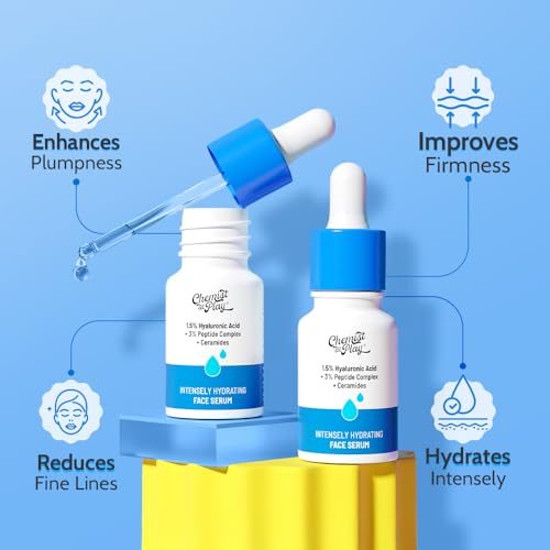 Image of Chemist At Play Hyaluronic Acid Face Serum | With 1.5% Hyaluronic Acid Complex, 3% Peptides & Ceramides | Intensely Hydrates | Restores Firm & Plump Skin | Strengthen Skin Barrier | 10ml