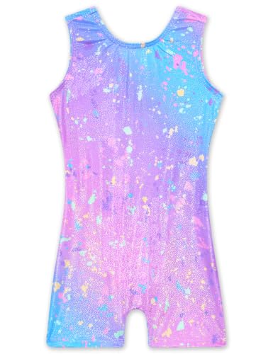 Image of TENVDA Leotards for Girls Gymnastics One Piece Biketard(Multiple Colors) | Sparkly sleeveless unitards