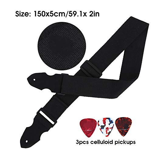 sangle de guitare électrique sangle de guitare pur coton avec 3 pièces micros accessoires d’instruments de musique… - Les Beatles, Paul McCartney, John Lennon, RIngo Starr, George Harrison sangle de guitare électrique sangle de guitare pur coton avec 3 pièces micros accessoires d'instruments de musique… – Image 3