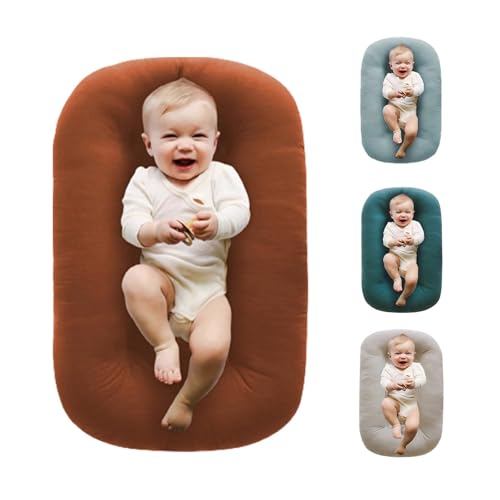 Image of Baby Lounger for Newborn 0-24 Months,Soft Infant Lounger & Play Mat & Diaper Changing Pad for Home,Travel & Floor Time,Newborn Babies Essentials Gifts(Coffee)