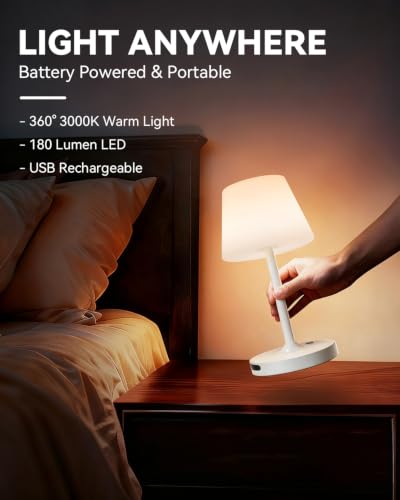 Image of SAIWEYA Outdoor Waterproof Shower Lamp, 8000mAh Rechargeable Bathroom Lamp