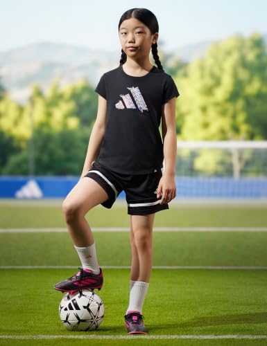 Adidas Unisex-Kids Goletto IX Firm Ground/Multi Ground, Black/Lucid Pink/Black, 6