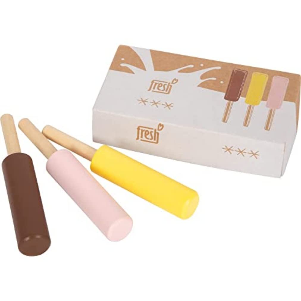 small foot Wooden Ice Cream Lollies "fresh", play store & kitchen accessories, role play toys for ages 3+ years, 12351