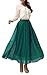 Afibi Womens Chiffon Retro Long Maxi Skirt Beach Ankle Length Skirt (Medium, Jasper)