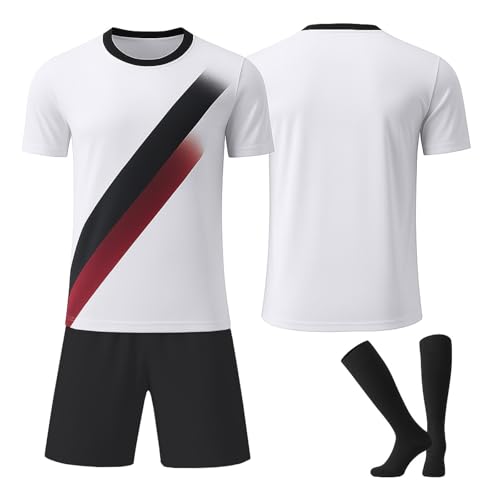 Genérico Equipacion de Futbol Personalizada para Niños/Adultos Que Incluye Camiseta Pantalones Cortos y Calcetines, Camisetas de Futbol con Logo Nombre y Número Regalo de Fútbol