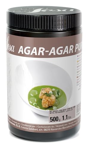 SOSA Agar agar puro en polvo - Gelificante de origen vegetal - Bote 500grs