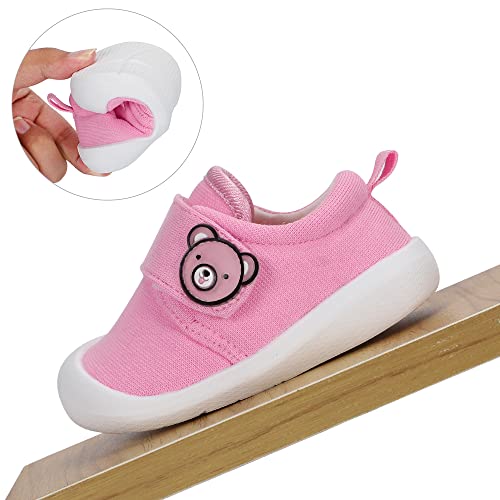 Mk Matt Keely Baby Boys Girls Walking Infant Shoes Cute Cartoon Sneakers Non-Slip First Walkers Sneakers Toddler Shoes, Cute Pink 12-15 Months #TOP5