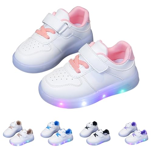 Toddler White Athletic Shoes Baby Girls Boys Slip On Wide Sneakers Lightweight Soft Rubber Sole Flat Trainers2