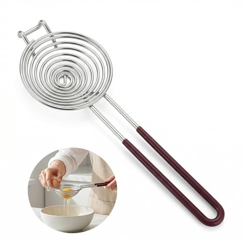 Séparateur de Jaune d’œuf en Acier Inoxydable de Haute Qualité -Gadget de Cuisine Innovant pour Séparer Blancs et Jaunes- d’œufsRésistance et...